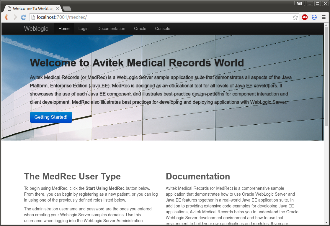Docker Java App Weblogic Example
