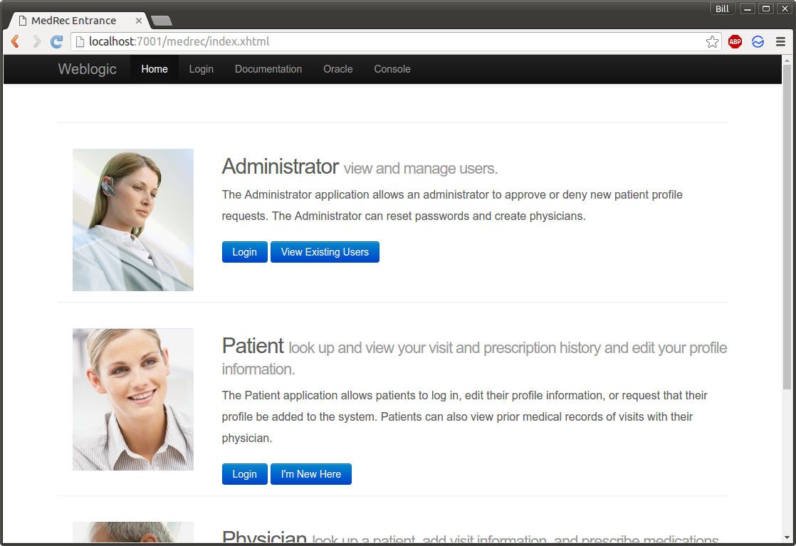Docker Java App Weblogic Example