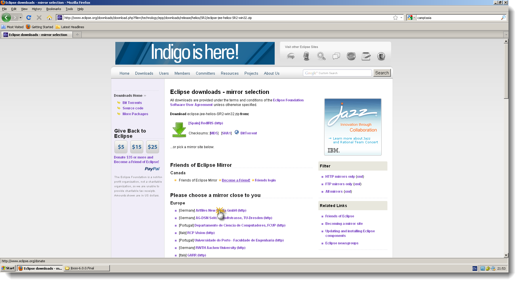 Eclipse Helios и Jboss6