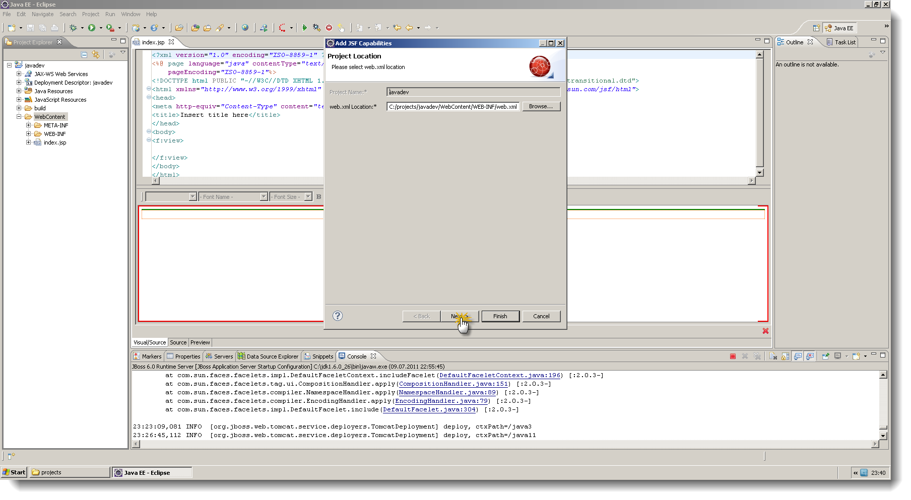 Eclipse Helios и Jboss6