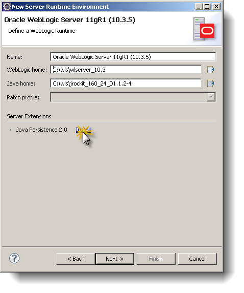 Eclipse Weblogic
